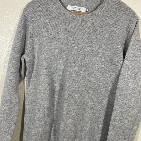 💛💛 4/$25 Shades of Grey/ Micah Cohen Wool Blend Heather Grey Sweater/ small - Picture 4 of 16